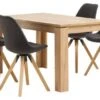 LINTRUP L140 Table Chêne + 4 DREJHUS Chaises Anthracite