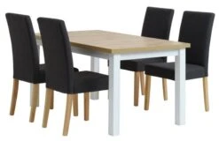 MARKSKEL L150/193 Table + 4 TUREBY Chaises Anthracite