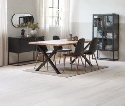 Vitrine VIRUM 2 Portes Noir -Intérieur Chic 164011 1