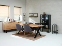 Vitrine VIRUM 2 Portes Noir -Intérieur Chic 165020 2