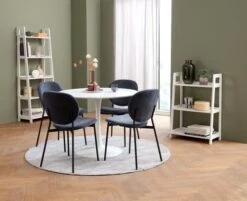 Bibliothèque HERNING 5 Tablettes Blanc -Intérieur Chic 165131