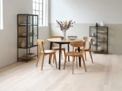 Étagère TRAPPEDAL 5 Tablettes Chêne/noir -Intérieur Chic 165153