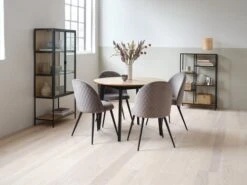 Étagère TRAPPEDAL 5 Tablettes Chêne/noir -Intérieur Chic 165154