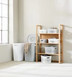 Panier à Linge INFINITY Plastique Blanc -Intérieur Chic 165669 1