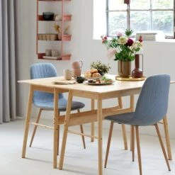 Chaise JONSTRUP Bleu Clair/chêne -Intérieur Chic 166689