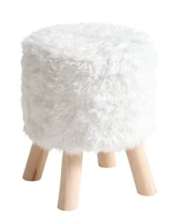 Tabouret VALLEKILDE Ø30 Naturel/blanc