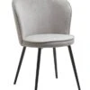 Chaise RISSKOV Tissu Gris Clair/noir