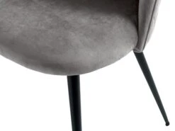 Chaise KOKKEDAL Velours Gris/noir -Intérieur Chic 179265