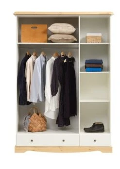 Armoire ROLD 154x216 Blanc/pin -Intérieur Chic 179680