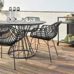 Chaise ILDERHUSE Noir -Intérieur Chic 180549