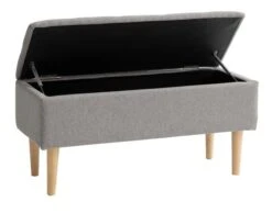 Banc BADSTED A/rangement Gris Clair -Intérieur Chic 181291
