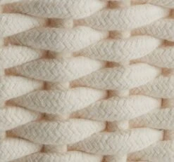 Panier BIRDAL Ø29xH12cm Blanc -Intérieur Chic 181476