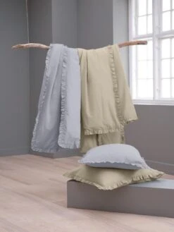 Parure De Lit ELMA Coton Lavé 240x220 Sable -Intérieur Chic 181539