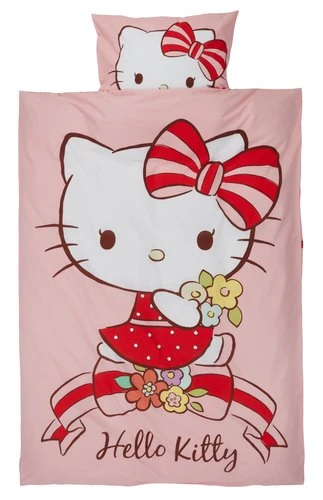 Parure De Lit HELLO KITTY 140x200 Rose 1 Parure De Lit HELLO KITTY 140x200 Rose
