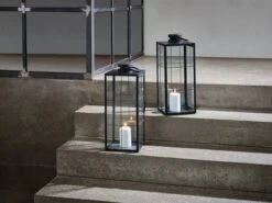 Lanterne VILLADS L20xL20xH50cm Noir -Intérieur Chic 182494