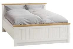 Cadre De Lit MARKSKEL 140x200 Chêne/blanc