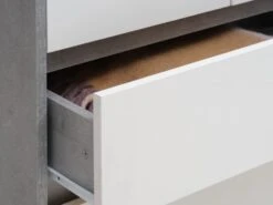 Armoire BILLUND 119x193 Blanc/béton -Intérieur Chic 185899