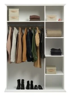 Armoire FREDENSBORG 140x200 Blanc -Intérieur Chic 185928