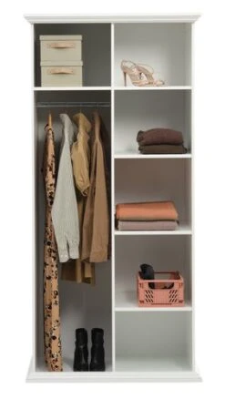 Armoire FREDENSBORG 96x200 Blanc -Intérieur Chic 185936