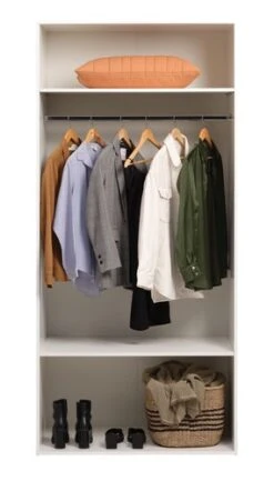 Armoire HELSTRUP 97x208 Brillant/blanc -Intérieur Chic 185944