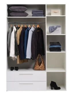 Armoire HELSTRUP 144x208 Brillant/blanc -Intérieur Chic 185948