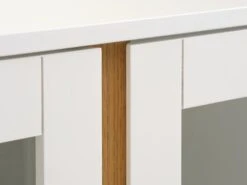 Vitrine FENSMARK 2 Portes Blanc/chêne -Intérieur Chic 185956