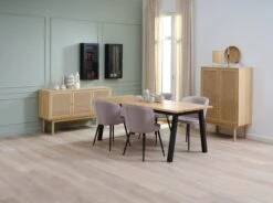 Chaise RISSKOV Tissu Gris Clair/noir -Intérieur Chic 186210 1