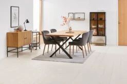 Étagère Murale TRAPPEDAL 2 Pcs/pqt Coloris Chêne/noir -Intérieur Chic 186232