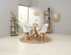 Étagère TRAPPEDAL 7 Tablettes Chêne/b. -Intérieur Chic 186927