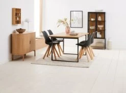 Royal Oak Buffet LYNGVIG 120 Cm 2 Portes Coulissantes Chêne Naturel -Intérieur Chic 186957