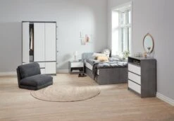 Table De Nuit BILLUND Blanc/béton -Intérieur Chic 188011 1