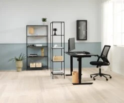 Armoire Murale HASTRUP 1 Porte Verre Noir -Intérieur Chic 188033 1