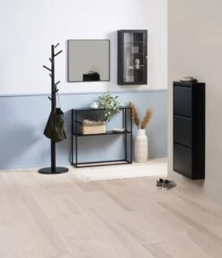 Armoire Murale HASTRUP 1 Porte Verre Noir -Intérieur Chic 188040 1
