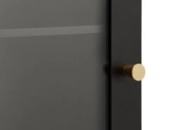 Armoire Murale HASTRUP 1 Porte Verre Noir -Intérieur Chic 188645