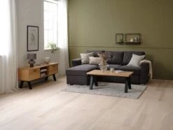 Canapé Convertible Avec Méridienne VEJLBY Tissu Gris Foncé -Intérieur Chic 189212