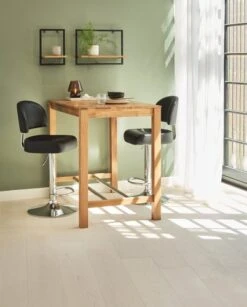 Étagère Murale TRAPPEDAL 2 Pcs/pqt Coloris Chêne/noir -Intérieur Chic 189228