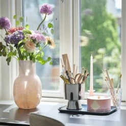 Vase KASPER Ø18xH30cm Rose -Intérieur Chic 189253