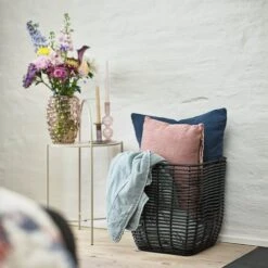 Panier BERGE L37xL37xH39cm Noir -Intérieur Chic 189262