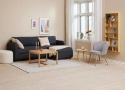 Fauteuil HOLMDRUP Gris/chêne -Intérieur Chic 193301 1