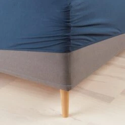 Drap-housse Jersey ELSE 140x200x30 Bleu Foncé