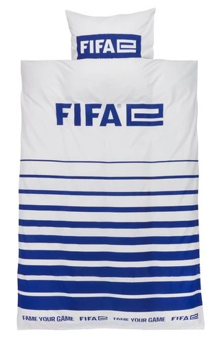 Parure De Lit FIFA 140x200 Blanc/bleu 1 Parure De Lit FIFA 140x200 Blanc/bleu