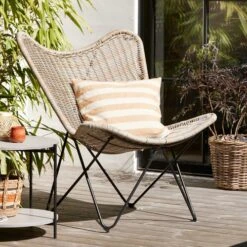 Fauteuil Lounge VALLESTRUP Naturel -Intérieur Chic 194470