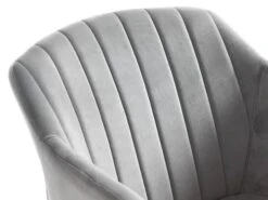 Chaise ADSLEV Velours Gris/naturel -Intérieur Chic 198471
