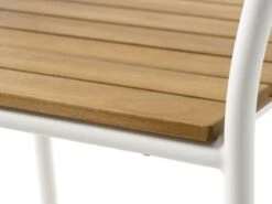 Chaise Empilable BASTRUP Naturel/blanc -Intérieur Chic 199152