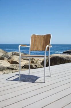 Chaise Empilable BASTRUP Naturel/blanc -Intérieur Chic 201311