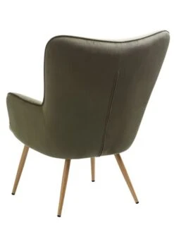 Fauteuil HUNDESTED Velours Côtelé Vert -Intérieur Chic 201609