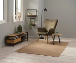 Étagère Murale TRAPPEDAL 2 Pcs/pqt Coloris Chêne/noir -Intérieur Chic 201624 3