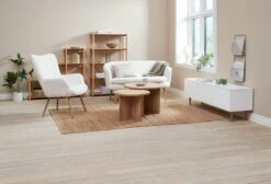 Meuble TV KORSVANG 3 Portes Blanc -Intérieur Chic 201636