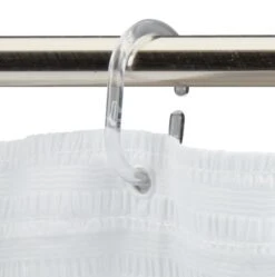 Rideau De Douche LOTTEFORS 180x200 Blanc KRONBORG -Intérieur Chic 204592