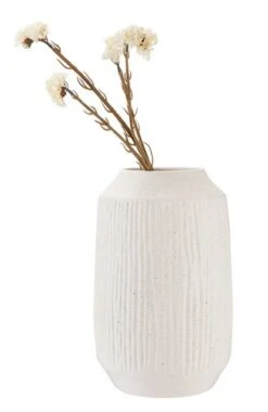 Vase CHRISTIAN Ø21xH33cm Blanc -Intérieur Chic 204688